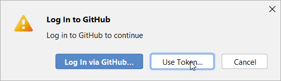 Figure [login]: Select "Use token..."
